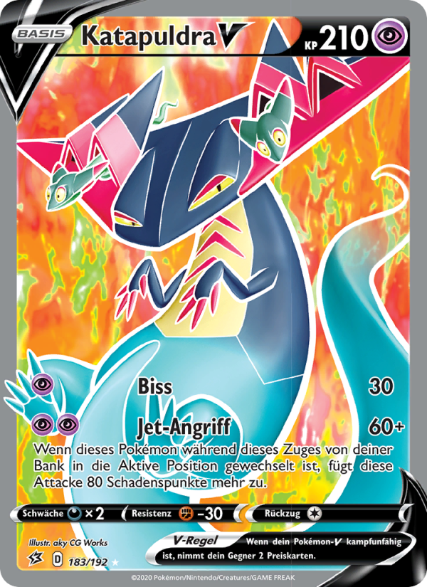 Katapuldra V 183 — Rebel Clash (German Pokémon TCG card)
