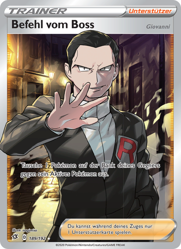 Befehl vom Boss 189 — Rebel Clash (German Pokémon TCG card)