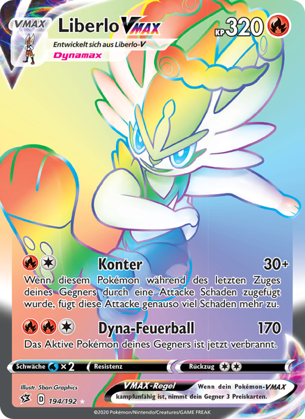 Liberlo VMAX 194 — Rebel Clash (German Pokémon TCG card)