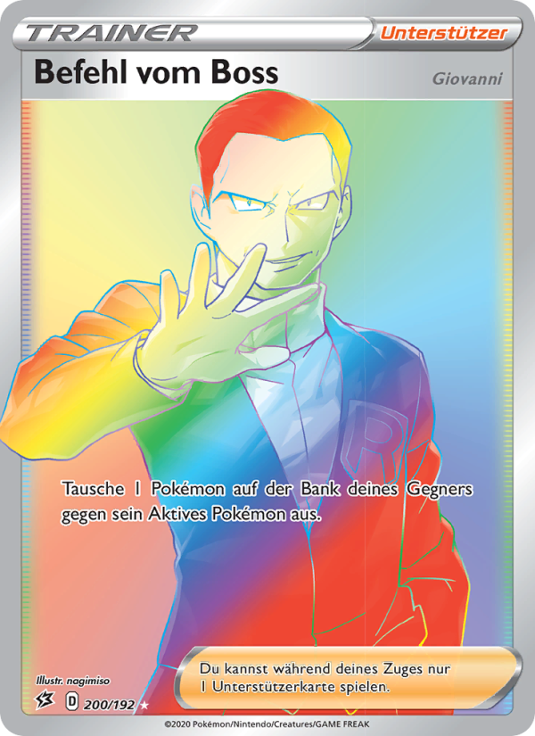 Befehl vom Boss 200 — Rebel Clash (German Pokémon TCG card)
