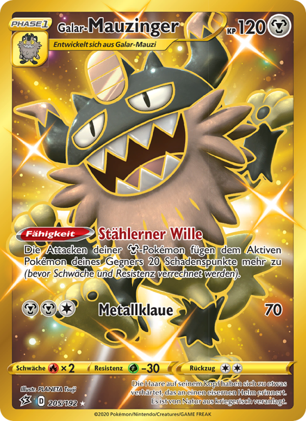 Galar-Mauzinger 205 — Rebel Clash (German Pokémon TCG card)