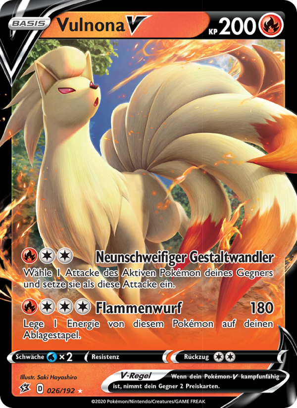 Vulnona V 26 — Rebel Clash (German Pokémon TCG card)