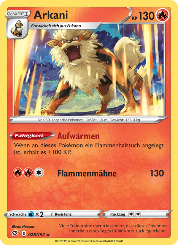 Arkani 28 — Rebel Clash (German Pokémon TCG card)