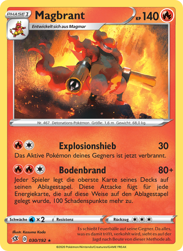 Magbrant 30 — Rebel Clash (German Pokémon TCG card)