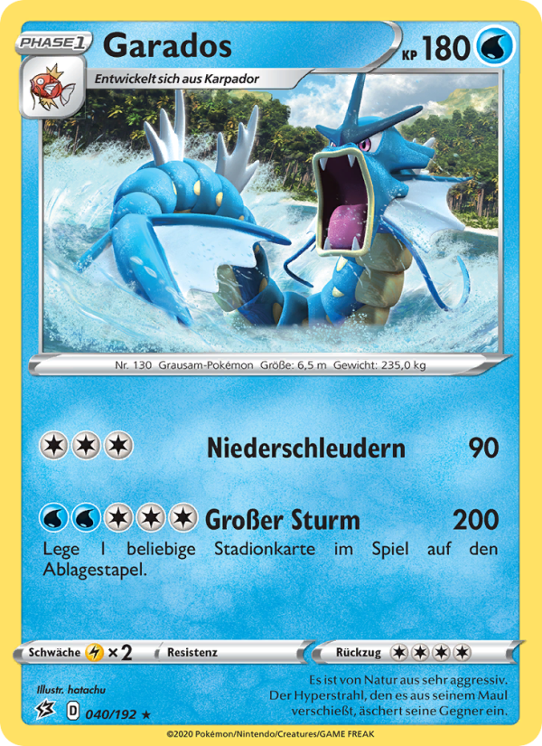 Garados 40 — Rebel Clash (German Pokémon TCG card)