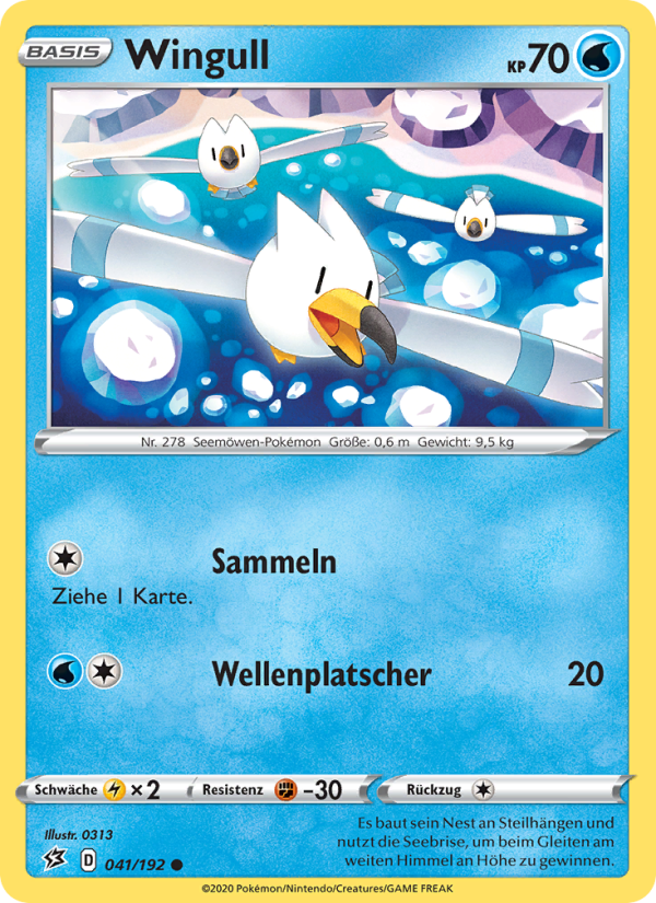 Wingull 41 — Rebel Clash (German Pokémon TCG card)