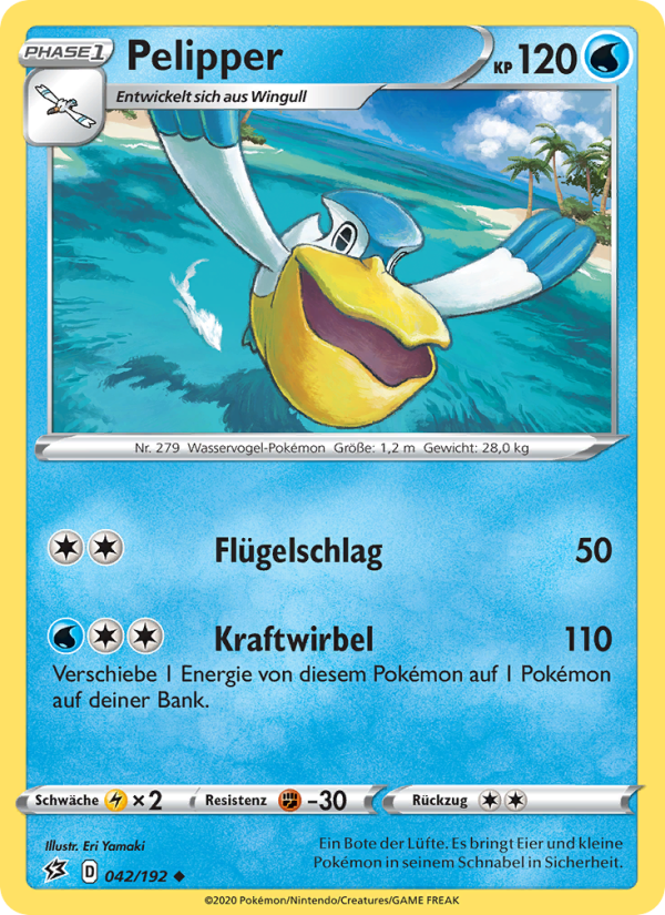 Pelipper 42 — Rebel Clash (German Pokémon TCG card)