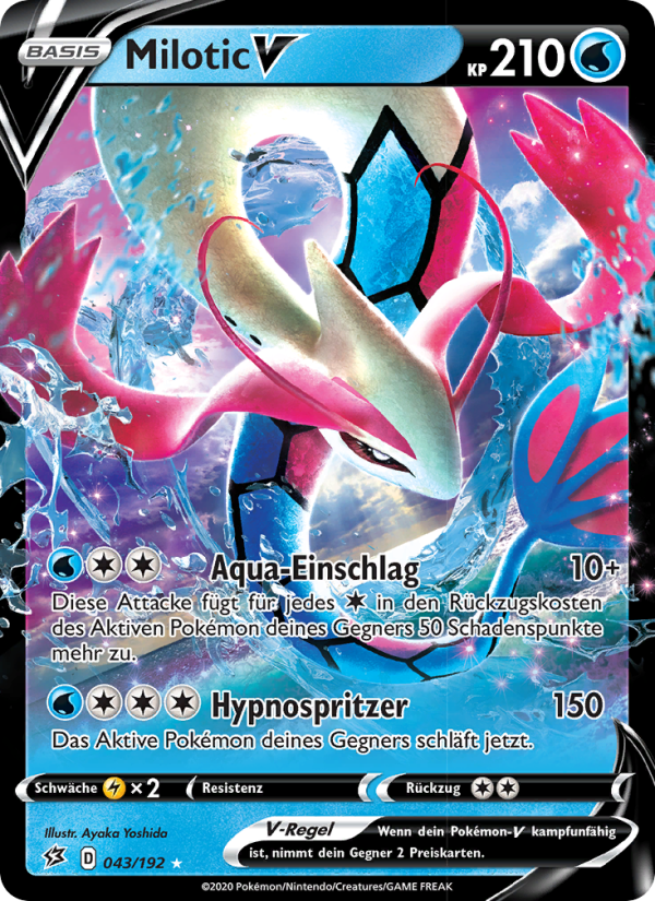 Milotic V 43 — Rebel Clash (German Pokémon TCG card)