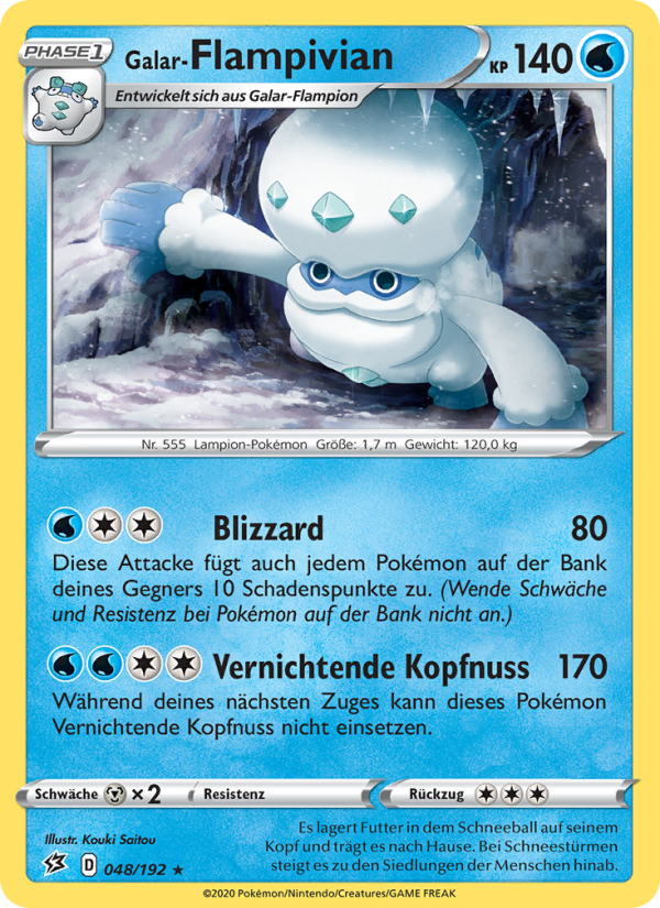 Galar-Flampivian 48 — Rebel Clash (German Pokémon TCG card)