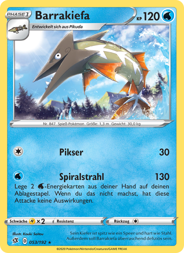 Barrakiefa 53 — Rebel Clash (German Pokémon TCG card)