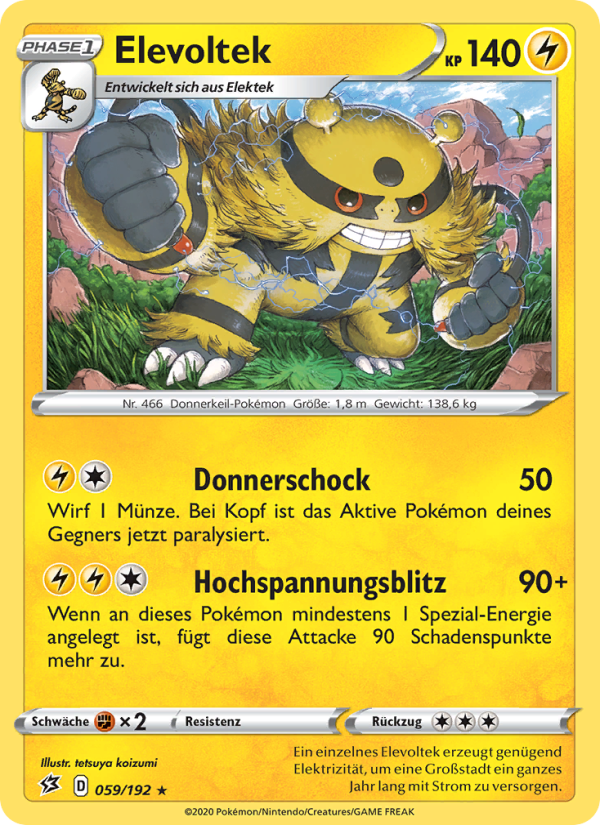 Elevoltek 59 — Rebel Clash (German Pokémon TCG card)