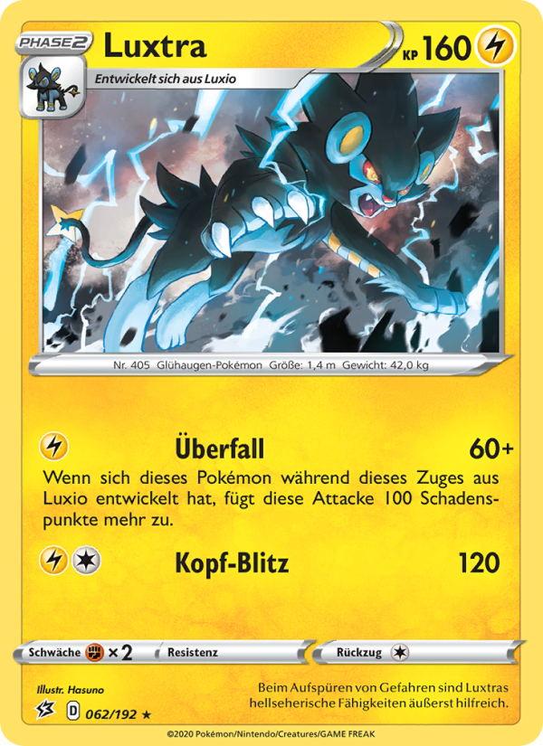 Luxtra 62 — Rebel Clash (German Pokémon TCG card)