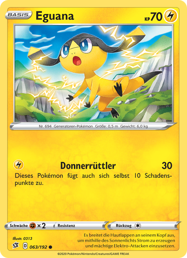 Eguana 63 — Rebel Clash (German Pokémon TCG card)