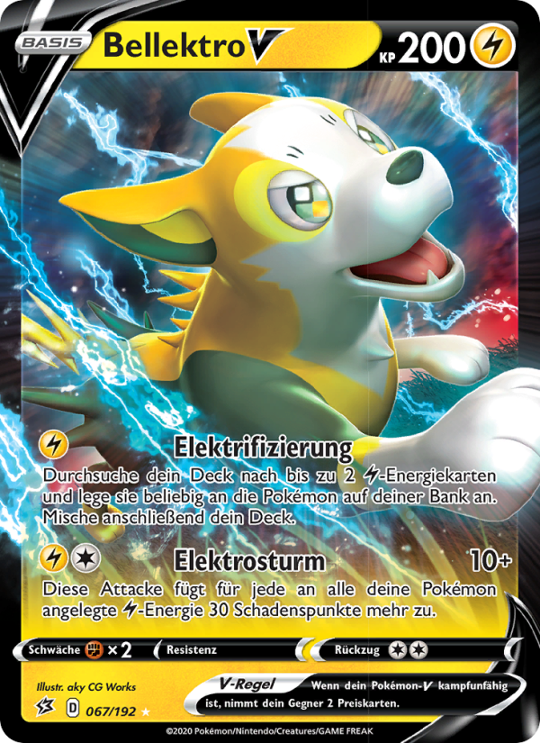 Bellektro V 67 — Rebel Clash (German Pokémon TCG card)