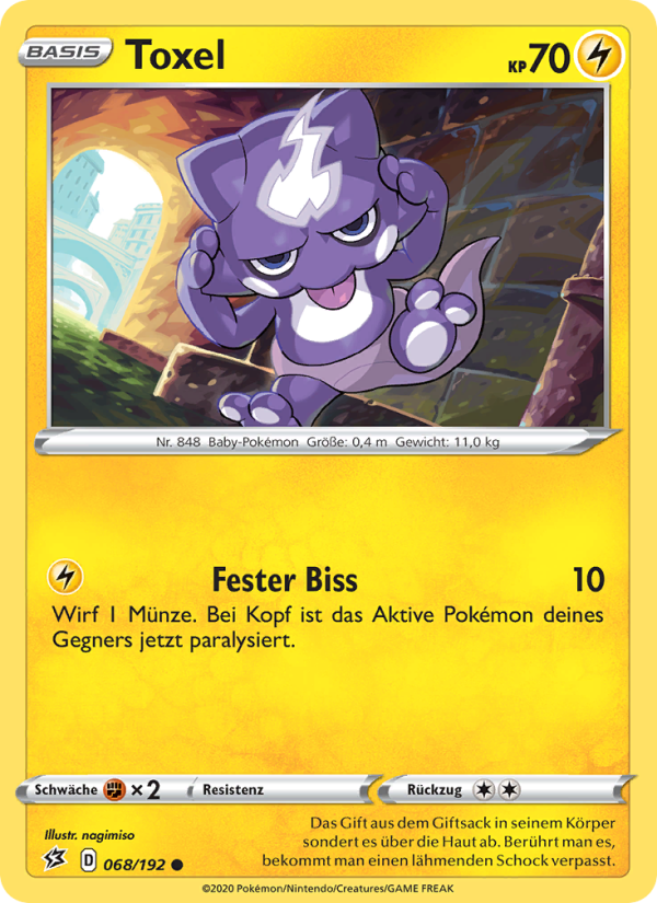 Toxel 68 — Rebel Clash (German Pokémon TCG card)