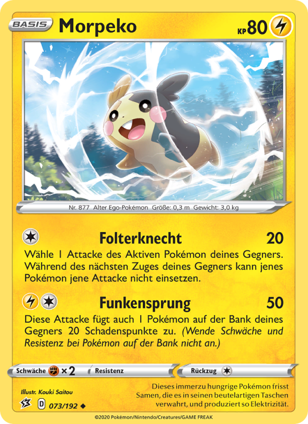 Morpeko 73 — Rebel Clash (German Pokémon TCG card)