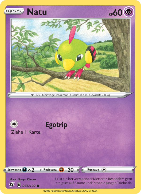 Natu 76 — Rebel Clash (German Pokémon TCG card)