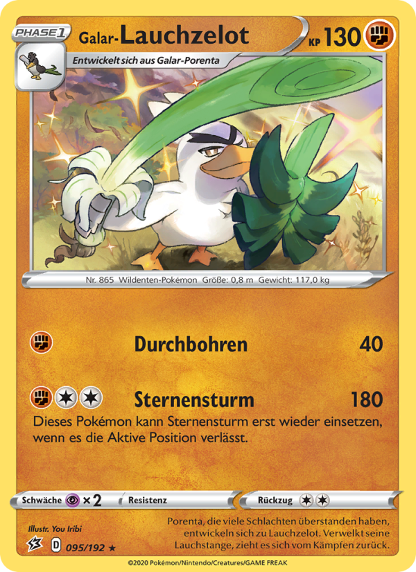 Galar-Lauchzelot 95 — Rebel Clash (German Pokémon TCG card)