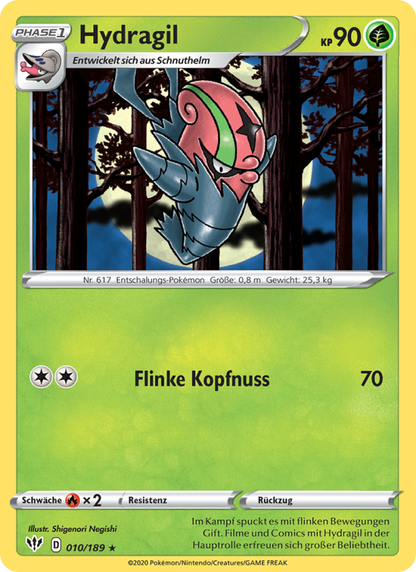 Hydragil 10 — Darkness Ablaze (German Pokémon TCG card)