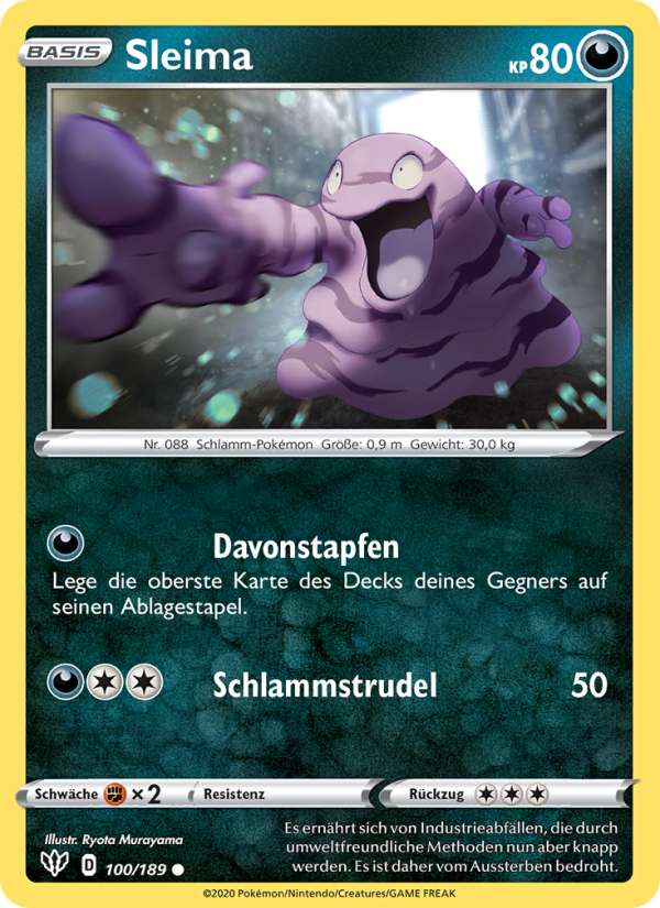 Sleima 100 — Darkness Ablaze (German Pokémon TCG card)