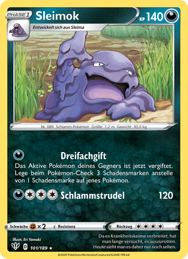 Sleimok 101 — Darkness Ablaze (German Pokémon TCG card)