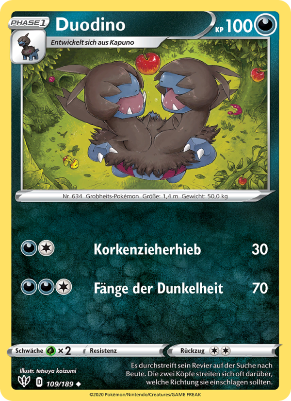 Duodino 109 — Darkness Ablaze (German Pokémon TCG card)