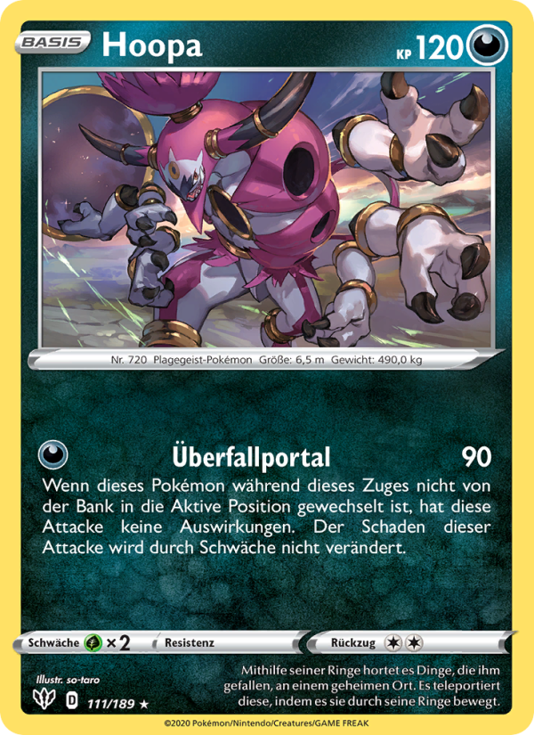 Hoopa 111 — Darkness Ablaze (German Pokémon TCG card)