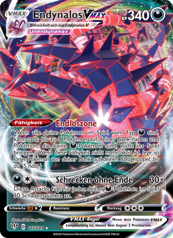 Endynalos VMAX 117 — Darkness Ablaze (German Pokémon TCG card)