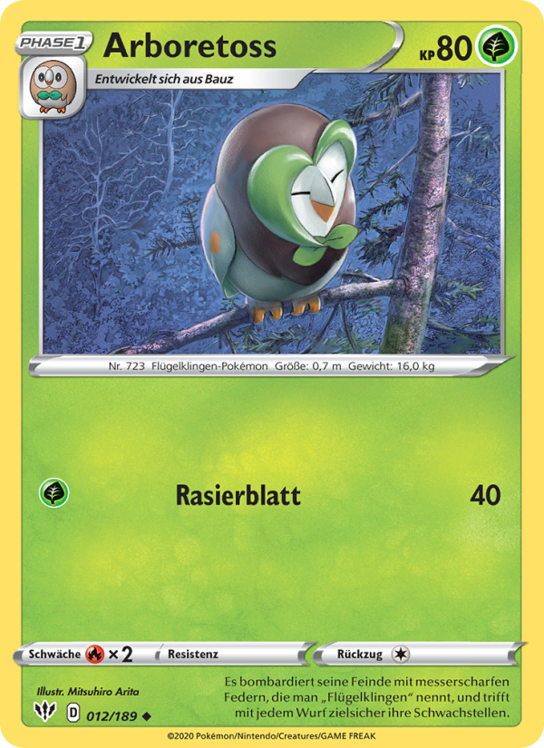 Arboretoss 12 — Darkness Ablaze (German Pokémon TCG card)