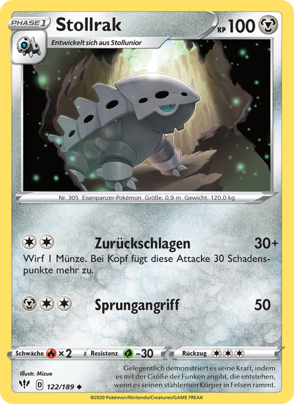 Stollrak 122 — Darkness Ablaze (German Pokémon TCG card)
