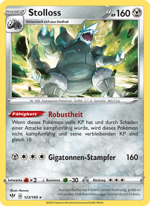 Stolloss 123 — Darkness Ablaze (German Pokémon TCG card)