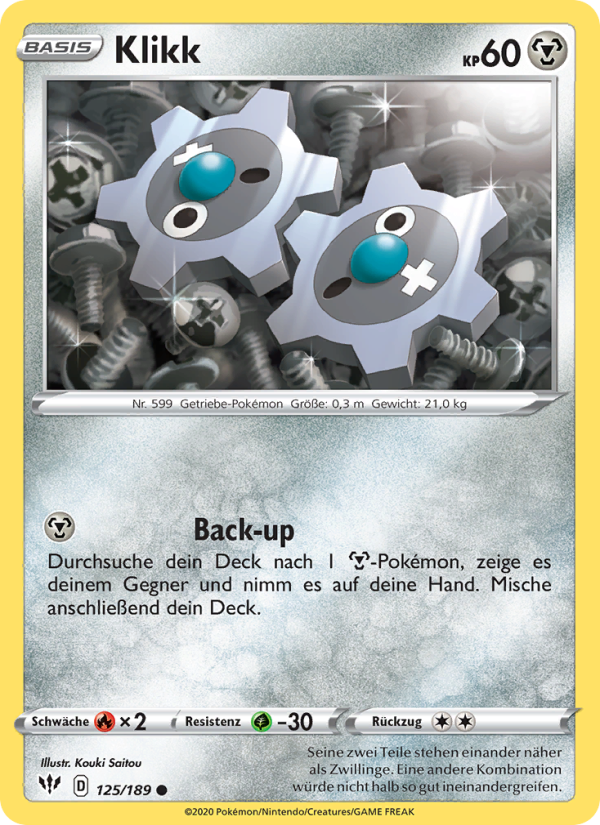 Klikk 125 — Darkness Ablaze (German Pokémon TCG card)