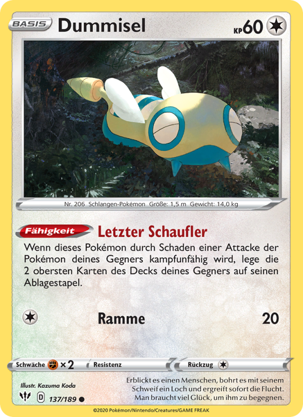 Dummisel 137 — Darkness Ablaze (German Pokémon TCG card)