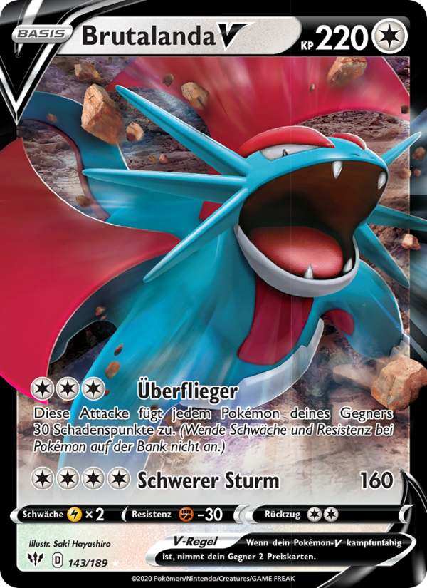 Brutalanda V 143 — Darkness Ablaze (German Pokémon TCG card)