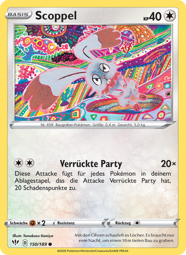 Scoppel 150 — Darkness Ablaze (German Pokémon TCG card)
