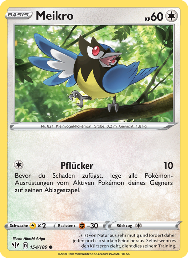 Meikro 154 — Darkness Ablaze (German Pokémon TCG card)