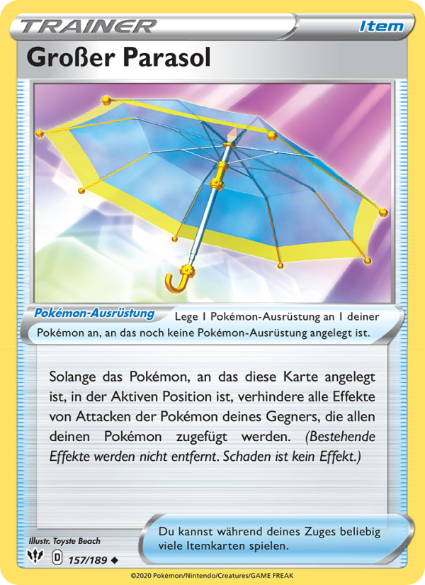 Großer Parasol 157 — Darkness Ablaze (German Pokémon TCG card)