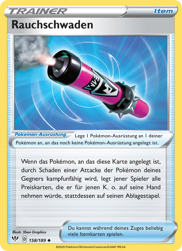 Rauchschwaden 158 — Darkness Ablaze (German Pokémon TCG card)