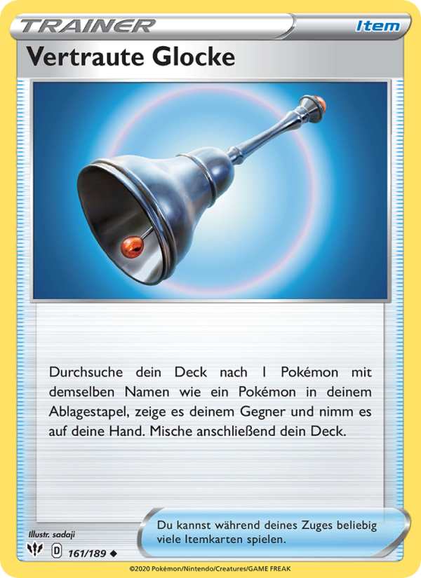 Vertraute Glocke 161 — Darkness Ablaze (German Pokémon TCG card)