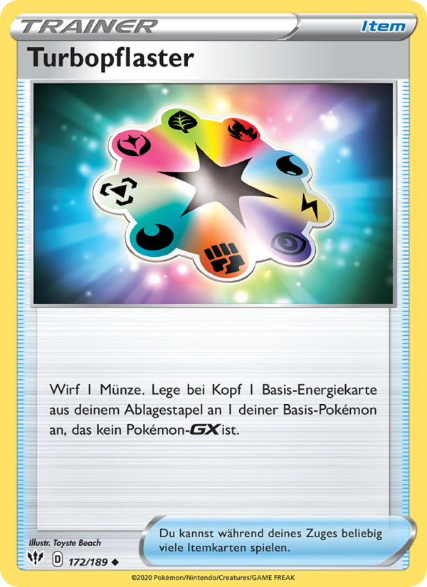 Turbopflaster 172 — Darkness Ablaze (German Pokémon TCG card)