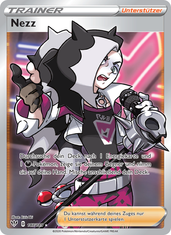 Nezz 187 — Darkness Ablaze (German Pokémon TCG card)