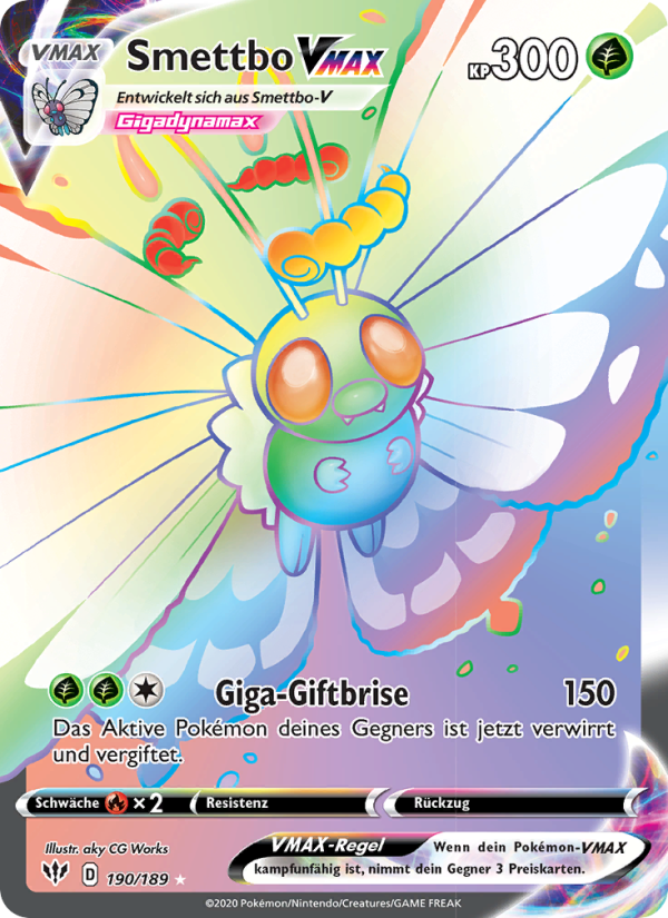 Smettbo VMAX 190 — Darkness Ablaze (German Pokémon TCG card)