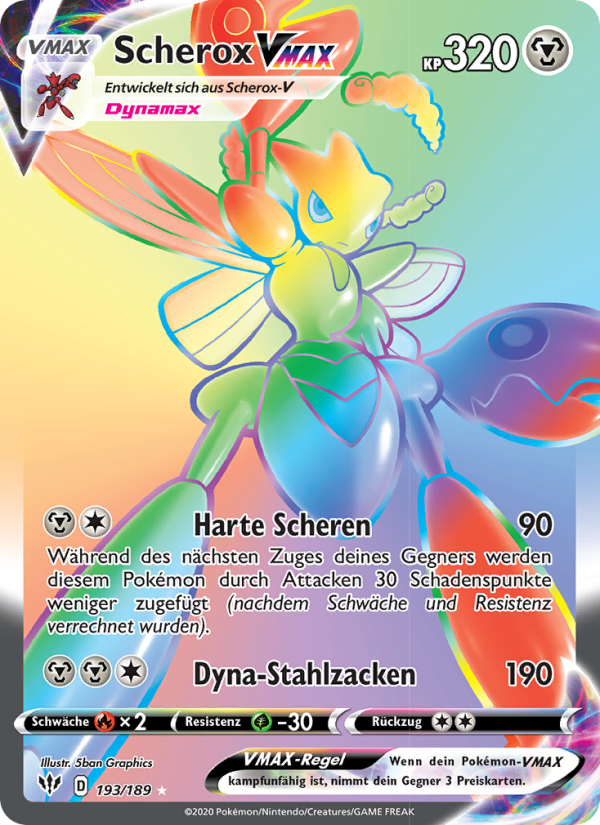 Scherox VMAX 193 — Darkness Ablaze (German Pokémon TCG card)