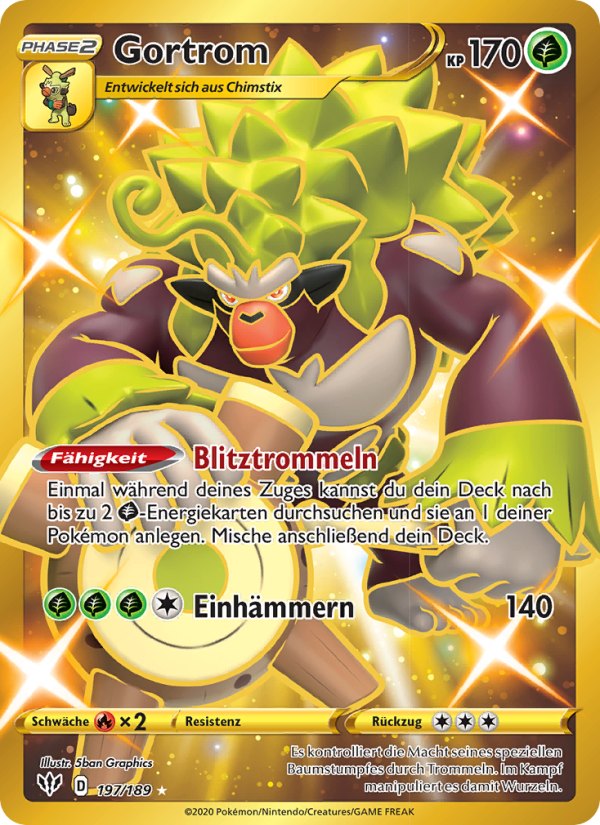 Gortrom 197 — Darkness Ablaze (German Pokémon TCG card)