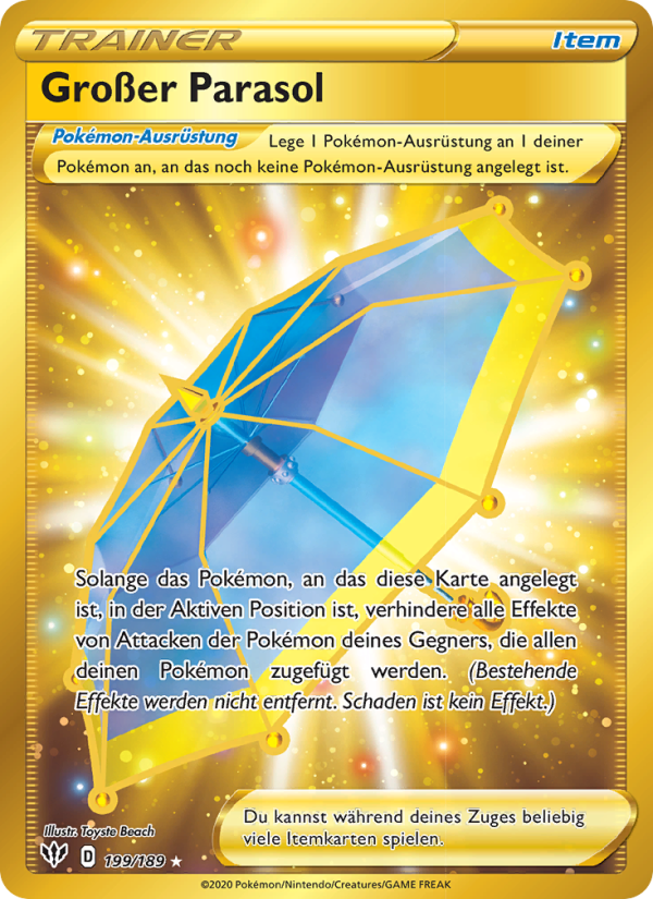 Großer Parasol 199 — Darkness Ablaze (German Pokémon TCG card)