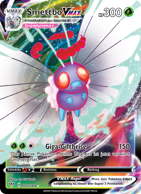 Smettbo VMAX 2 — Darkness Ablaze (German Pokémon TCG card)