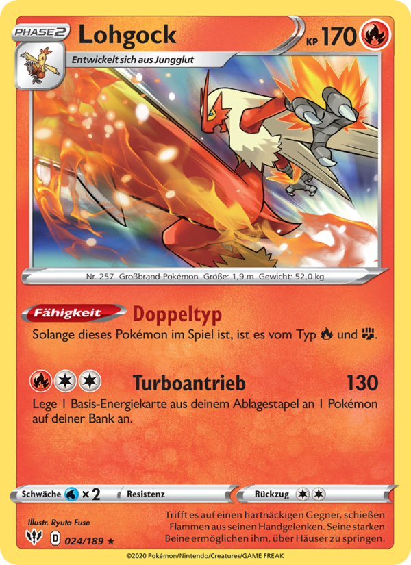 Lohgock 24 — Darkness Ablaze (German Pokémon TCG card)