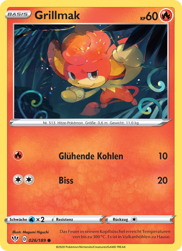 Grillmak 26 — Darkness Ablaze (German Pokémon TCG card)