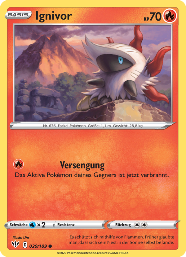 Ignivor 29 — Darkness Ablaze (German Pokémon TCG card)