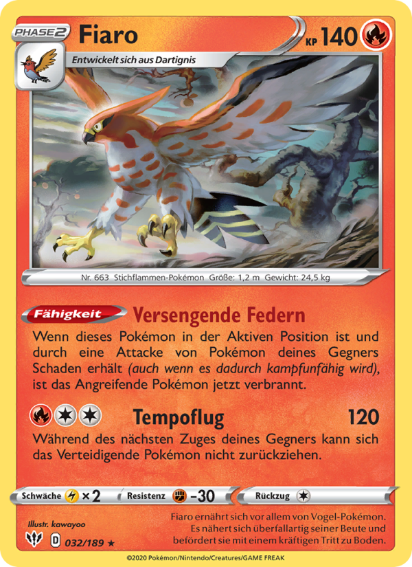 Fiaro 32 — Darkness Ablaze (German Pokémon TCG card)
